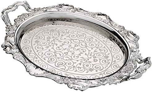 Amartej Shining Silver Star Multipurpose Serving Tray for Fruits Dry Fruits - Delivered Directly from Factory