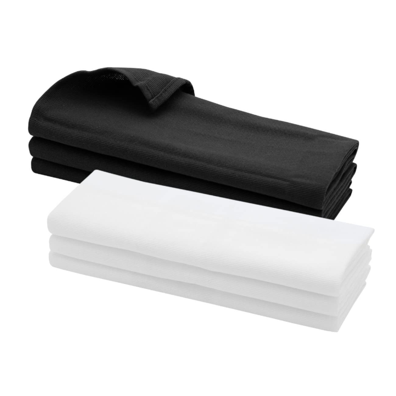 Daloual 6 x Tea Towels 100% Cotton Black / White / Kitchen Towel / Cleaning Cloth, black white