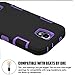 Galaxy S4 Case, EC™ 3in1 Hybrid High Impact Armor Case Defender Shockproof Combo Case for Samsung Galaxy S4 IV i9500 with Screen Protector and Stylus (Purple/Black)