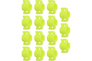 Totority 15Pcs Bow Fishing Arrow Slides Fluorescent Yellow 8Mm Plastic Sliders for Fish Hunting Equipment