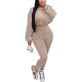 KANSOON Track Suits for Women Set 2 Piece Workout Sets Long Sleeve Crop Jacket Yoga Leggings Sweatsuits Jogging Suits