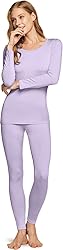 TSLA Women's Thermal Underwear Set, Soft Fleece