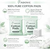 1ABOVE Cotton Pads 2 Packs 40 Count 80 Total Pure Cotton Squares view 5