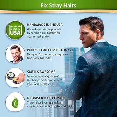 Hair Pomade Heavy Hold Med Shine Oil Wax Based Classic