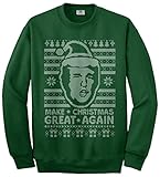 Threadrock Women's Donald Trump Ugly Christmas Sweater Sweatshirt