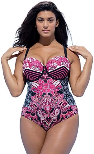 Swimsuits for All Women's Mastermind Baroque Underwire Swimsuit 16 Multi