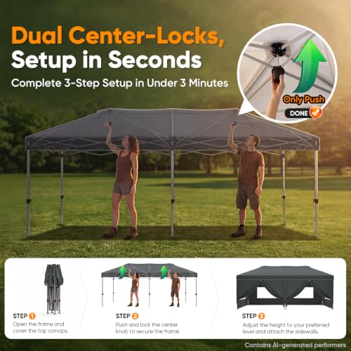 Quictent 10x20FT Easy Pop Up Canopy Tent Review: Commercial-Grade Enclosed Shelter image 22