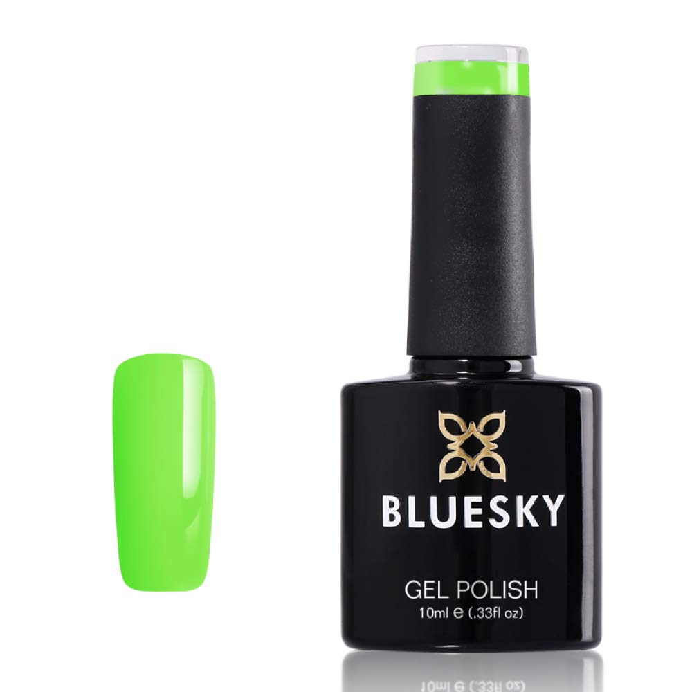 Bluesky Gel Nail Polish, Limeade Fizz Neon35, Bright Green, Long Lasting, Chip Resistant, 10 ml (Requires Drying Under UV LED Lamp)