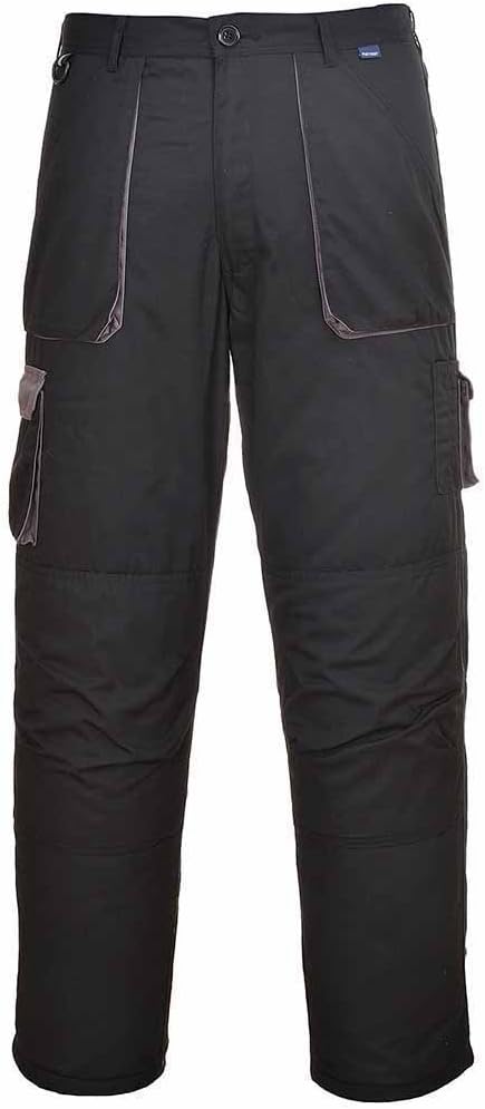 Portwest Texo Contrast Trouser - Lined, Size: L, Colour: Black, TX16BKRL