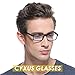 Cyxus Blue Light Filter (Flexible Spring Inside) Computer Glasses, UV Blocking [Anti-Eyestrain] Rectangular Reading Eyewears