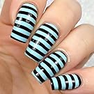 Striping Stencils Nail Vinyls By Twinkled T - 1 Sheet of 16 Stencils