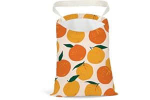 Pykfrhh Car Trash Bag, Car Garbage Bag, Car Trash Bag Hanging, Waterproof, Car Back Seat Organizer, Car Trash Can Bin for Vehicle, Travelling, Camping, Lemon Decor Strawberry Peach Orange Pineapple