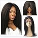 JYL Hair Italian Yaki 360 Silk Top Lace Frontal Wig Pre Plucked Bleached Knots 150% Density Human Hair Wigs For Women 360 Silk Base Wigs with Baby Hair(14