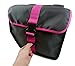 Walco Design Commuter Pannier Bag, Double Bike Rack Bag for Women, Durable 21 Liter Bicycle Rear Bag, Grey/Pinkthumb 2