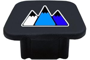 Xiaren 2 Inch Tri-Color 3 Color Logo Trailer Hitch Tube Cover Plug Cap, Rubber Receiver Tube Hitch Plug Fit for Toyota Car Accessories, White Blue Hill