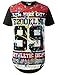 URBANCREWS Mens Hipster Hip Hop Brooklyn 99 Quilted Longline T-Shirt White, XL