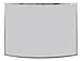 UniFlame, S-1613, Single Panel Curved Pewter Finish Fireplace Screen