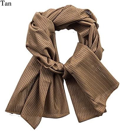 PraPra Tactical Scarf Fast Dry Face Veil Sniper Mesh Net Scarf Airsoft Outdoor Cycling Mask