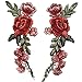 2PC Roses Floral Collar Sew Patch DIY Embroidered Sew Iron on Patch Applique Badge Chinese Style by Perman (11.0