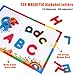 Xin store Magnetic Letters with Magnetic Writing Board and Storage Box - 208 Pieces Uppercase Lowercase Foam Fridge Alphabet Magnets for Kids Preschool Spelling and Learning Toy Game