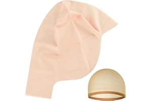 BOUBONI 2/4/6/8 Pack Halloween Bald Cap for Woman, Makeup Latex Bald Head Caps for Halloween Party Adult