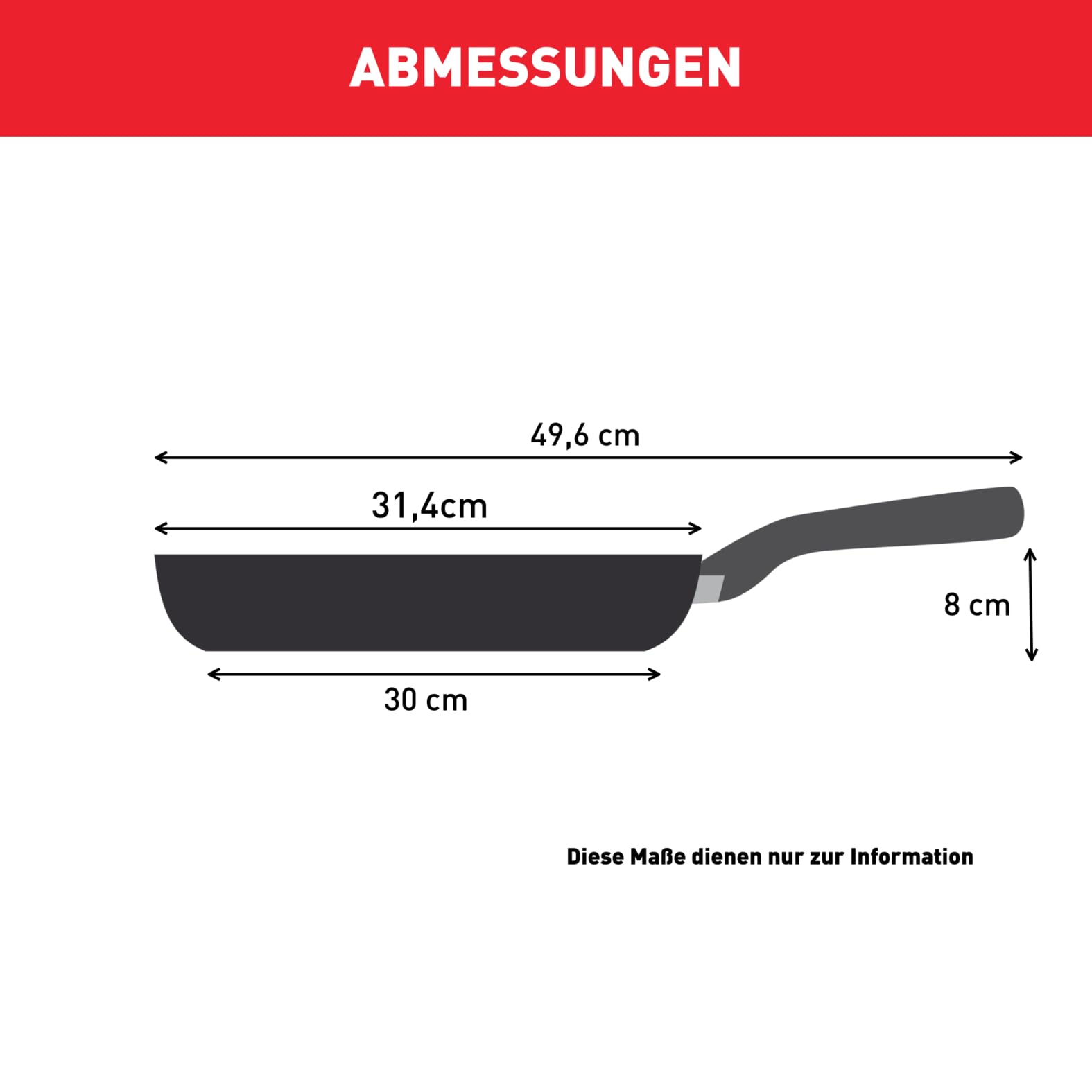 Tefal Infinite Pfanne Induktion 30 cm, Bratpfanne mit Antihaftversiegelung, Thermo-Signal bei idealer Brattemperatur, einfache Reinigung, für alle Herdarten geeignet, Premium-Edelstahl, H81507 7