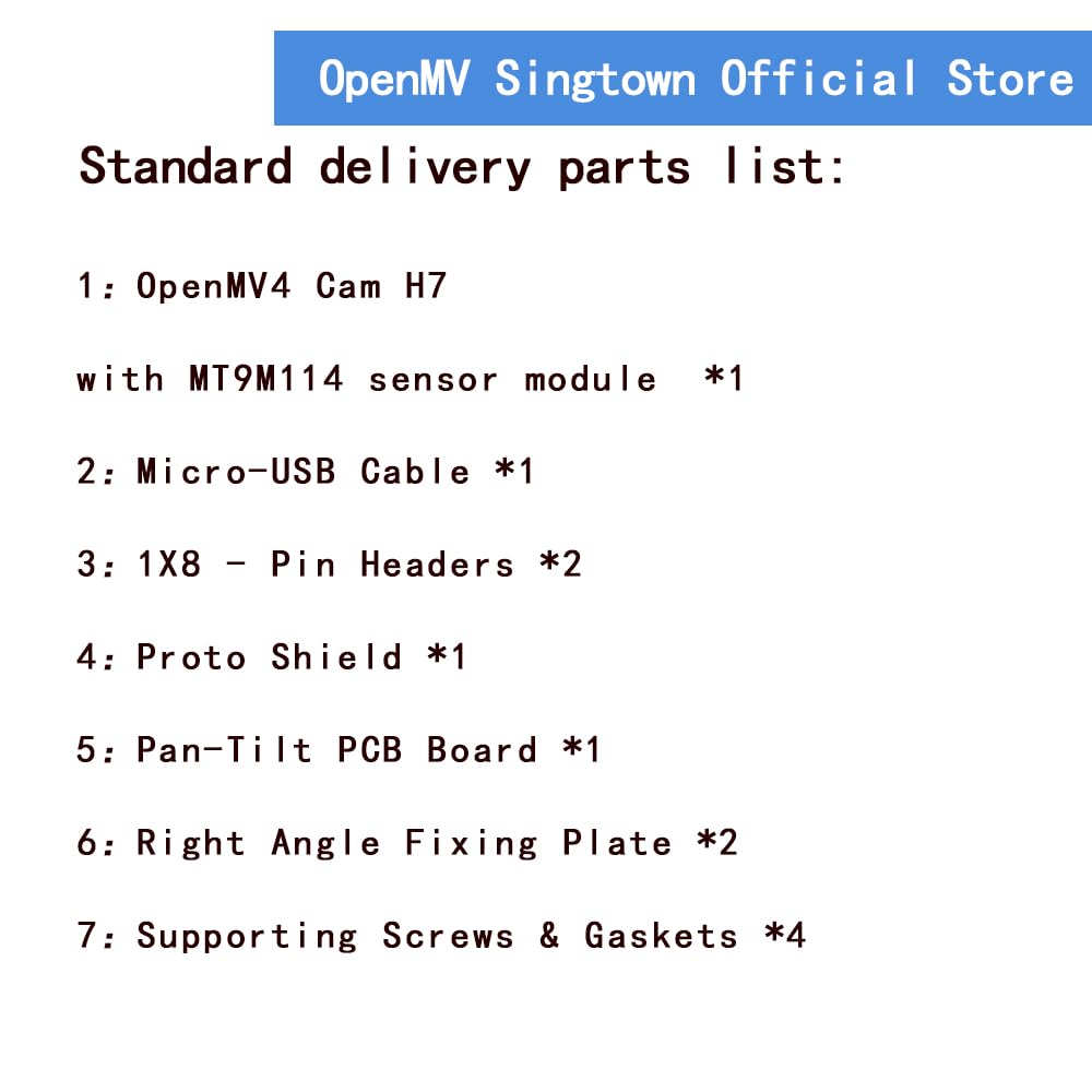 OpenMV SingTown Cam H7 R2 Genuine, SingTown, STM32 Image Processing Machine Vision Smart Camera Robotics Color&Shape Detection OpenMV4 H7