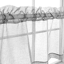 KOUFALL Grey Valances 18 Inches Long for Living