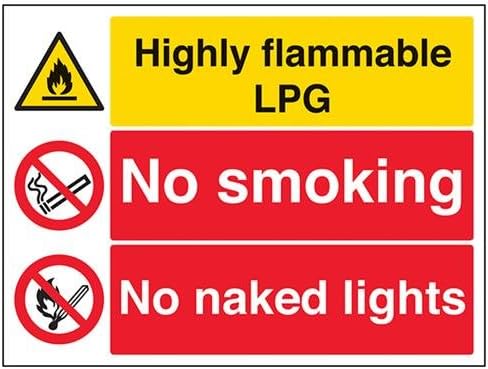 V Safety Highly Flammable LPG/No Smoking/Naked Lights 400 X 300 Mm - View #10