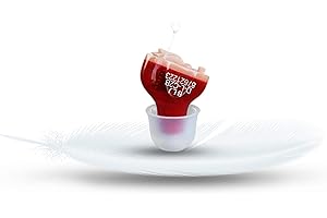 BLJ Hearing Aid for Seniors and Adults with Noise Reduction and Feedback Cancellation ITC Hearing Amplifier, 7 Batteries and 9 Ear Domes (Right Ear)