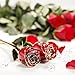 DEFAITH 24k Gold Dipped Rose with Crystal Stand (Red Original)
