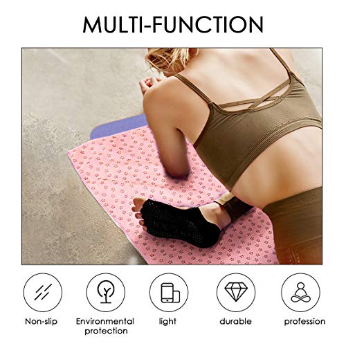 OhhGo-Yoga-Towel-Non-Slip-Absorbent-Yoga-Mat-Towel-with-Carry-Bag-for-Hot-Yoga-Pilates-Workout-183-63cm