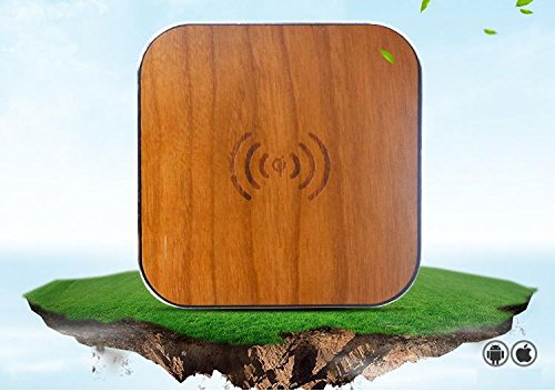 Top-Newest Portable QI Original-Holz-Ladestation, Wireless-Ladegerät für alle QI-Enabled Geräte Apple X, 8 Samsung Galaxy S8, S8 Plus, S7, S7 Edeg, Hinweis 5
