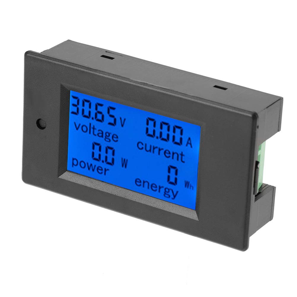 Digital Voltmeter PEACEFAIR PZEM-031 LCD Display DC 6.5-100V Digital Electric Power Energy Voltage Current Meter Power Energy Battery Monitor Amperage Meter Gauge