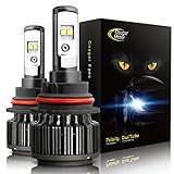 Cougar Motor 9007 (High/Low) LED Headlight Bulbs All-in-One Conversion Kit,7200 Lumen (6000K Cool White)
