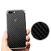 iPhone 7 Plus Sticker, Toeoe Luxury 3D Textured Carbon Fibre Decal Skin with a Clear Case for iPhone 7 Plus Black