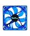 Apevia 14SL-BL 140mm 4pin Molex + 3pin Motherboard Silent Blue LED Case Fan, Connecting to Power Supply or Motherboard