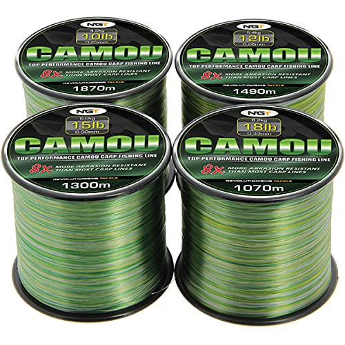 NGT Spool Of Camo Line - Green, 18 lb/1070 m