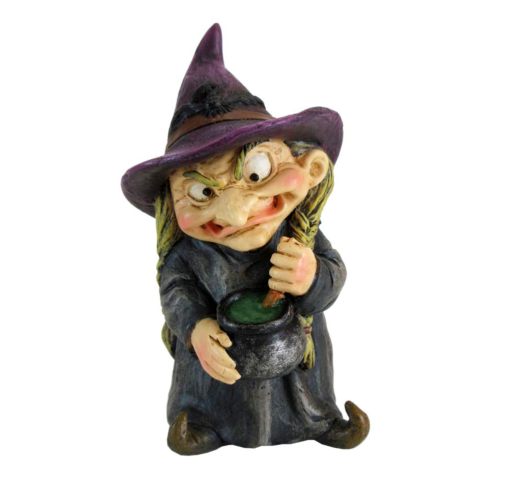 Nemesis Now D5049R0 Double Small Witch and Cauldron Figurine, Polyresin, Black, 9.7cm