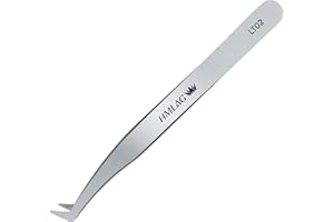 LASHVIEW Lash Tweezer, High Precision Stainless Steel Volume Eyelash Tweezers, Eyelash Extension Tweezers for Profissional Grafting lash Extension, LT02