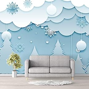 Wall Murals for Bedroom Snowflakes Large Removable Wallpaper Peel and Stick Wall Stickers - 66x96 inches