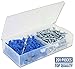 Qualihome Ribbed Plastic Drywall Anchor Kit - Wall Anchors and Screws for Drywall Includes Anchors, & Screws, 1 Masonry Drill Bit - Mounting Tolls for Decor, Furniture, Shelving (10-12 x 1)