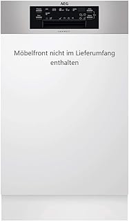 AEG FEE62400PM Integrierter-Geschirrspüler / 45cm / AirDry - perfekte Trocknungsergebnisse / energiesparend / Besteckkorb / Glasprogramm / Beladungserkennung / Intensivprogramm / Kurzprogramm / Displa