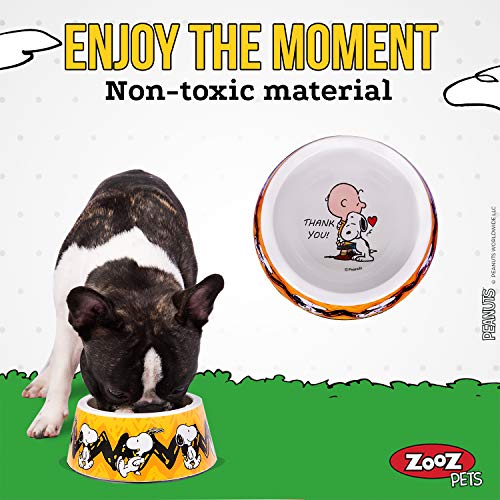 ZOOZ PETS Snoopy Dog Bowls Official Peanuts Safe Material Dog Bowl
