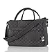 MoBaby Carrera, Chic Plush Diaper Bag Tote, Travel Accessories Included: Comfortable Baby Changing Mat & Essentials Clutch Pouch (Charcoal)