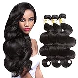Brazilian Virgin Hair Body Wave 3 Bundles 100% Unprocessed Virgin Human Hair Extensions Natural Color (100+/-5g)/pc