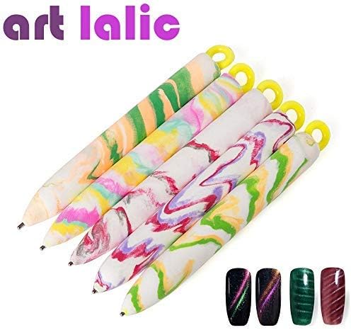 Unknown 1Pc Nail Art Magic 3D Tips Painting Dotting Magnetic Magnet Pen Cats Eyes Polish Manicure Tools