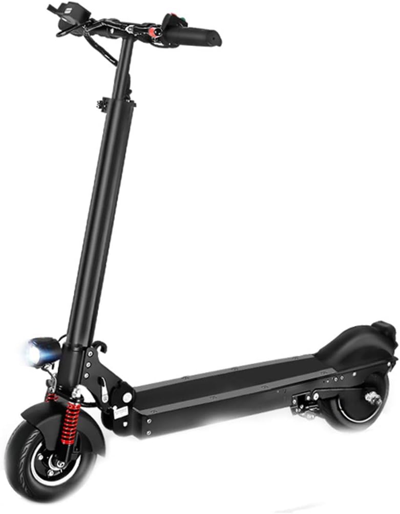 Dapang Rugged 36V 350W Electric Fat Tire Scooters,Lightweight Foldable,100Miles Long Range Speed 40 MPH - Black,80KM,Noseat