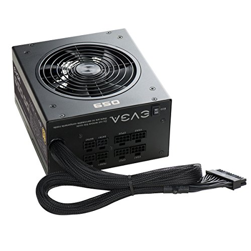 EVGA 210-GQ-0650-V1 650 GQ, 80+ GOLD 650W, Semi Modular, EVGA ECO Mode, 5 Year Warranty, Power Supply, Black