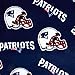 NFL Fleece New England Patriots Tossed Helmets Blue, Fabric by the Yard